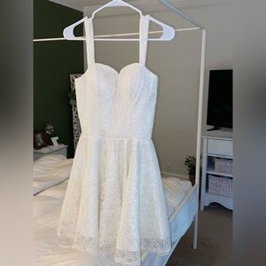 White formal short dress